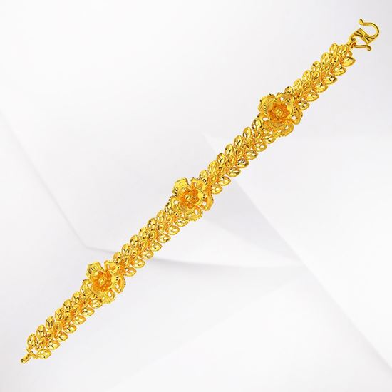 Picture of Ketum Leaf Flower Bracelet Gold Plated (19cm)