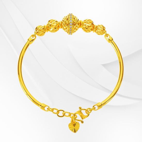 Picture of Gold Plated Bangle Jewellery (Rantai Tangan  Separa Gelang Boba) (BG5021)
