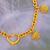 Picture of Mixed Heart Chain Bracelet Gold Plated (16-17cm)