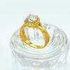 Picture of Round Halo Twisted Engagement Ring Gold Plated