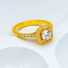 Picture of Square Halo Engagement Ring Gold Plated