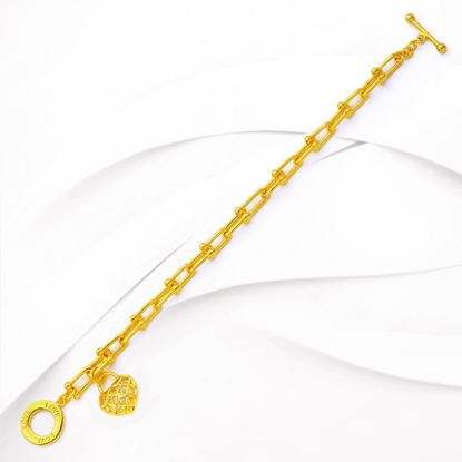 Picture of U Link Hardware T-Bar Toggle Bracelet Gold Plated (17.5cm) (15.5cm)