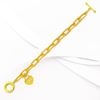 Picture of Gold Plated Bracelet Jewellery (Rantai Tangan Paper Clip Love T-Bar) (BT5052)