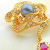Picture of Small Rafflesia Flower Outline Brooch Gold Plated