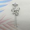 Picture of Small Swirl Blooming Flower Brooch Rhodium Plated