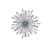 Picture of Large CZ Sunshine Brooch Rhodium Plated