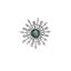 Picture of Small CZ Sunshine Brooch Rhodium Plated