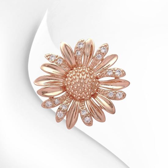 Picture of Mini Daisy Flower Brooch Rose Gold Plated