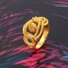 Picture of Double Link Chain Ring Gold Plated with Rotatable Bead (Coco Bola)