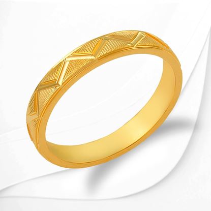 Picture of Zig Zag Ring Band Gold Plated