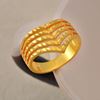 Picture of Chevron Layered Ring Band Gold Plated