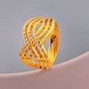Picture of Criss Cross Wide Layer Ring Gold Plated