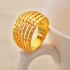 Picture of Classic Six Layered Ring Band Gold Plated