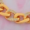 Picture of CZ Curb Chain Bracelet Gold Plated (Gajah Coco) (16.5cm)