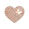 Picture of Butterfly on Heart Brooch Rose Gold Plated