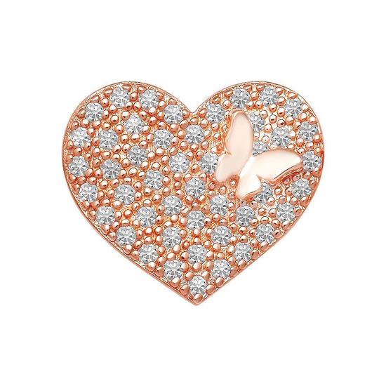 Picture of Rose Gold Plated Brooch Jewellery (Kerongsang Flirty Heart (Rose Gold)) (BH5042)