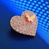 Picture of Butterfly on Heart Brooch Rose Gold Plated