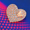 Picture of Rose Gold Plated Brooch Jewellery (Kerongsang Flirty Heart (Rose Gold)) (BH5042)
