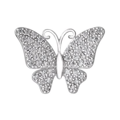 Picture of Mini Butterfly Brooch Rhodium Plated