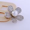 Picture of Petite Turnera Flower Brooch Rhodium Plated