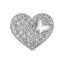 Picture of Butterfly on Heart Brooch Rhodium Plated
