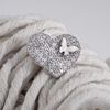 Picture of Butterfly on Heart Brooch Rhodium Plated