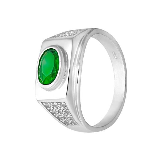 Picture of Rhodium Plated 925 Silver Ring Jewellery (Men) (RG5113)