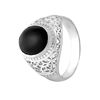 Picture of Black Onyx Cabochon Signet Ring Sterling Silver