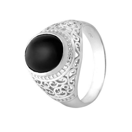 Picture of Rhodium Plated 925 Silver Ring Jewellery (Men) (RG5116)