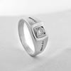 Picture of Square CZ Signet Ring Sterling Silver