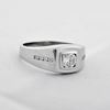 Picture of Square CZ Signet Ring Sterling Silver
