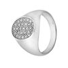 Picture of CZ Round Pave Signet Ring Sterling Silver