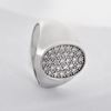 Picture of CZ Round Pave Signet Ring Sterling Silver