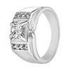 Picture of CZ Fashion Signet Ring Rhodium Plated for Men