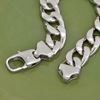 Picture of Chunky Cuban Chain Bracelet Rhodium Plated (18cm)