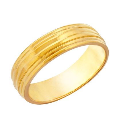 Picture of Multi Lines Layered Ring Band Gold Plated