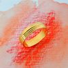 Picture of Multi Lines Layered Ring Band Gold Plated