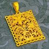 Picture of Chunky Filigree Flower Pendant Gold Plated