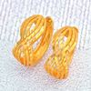 Picture of Retro Criss Cross Hoop Earrings Gold Plated