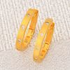 Picture of Minimalist CZ Hoop Earrings Gold Plated