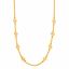Picture of 80cm Gold Plated Chain Necklace with Flower Charms