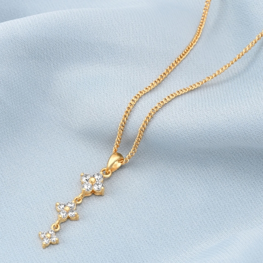 triple flower necklace