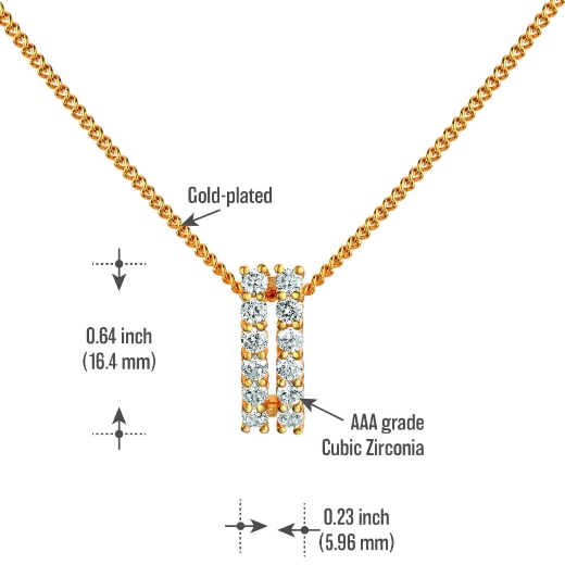 double bar necklace measurement