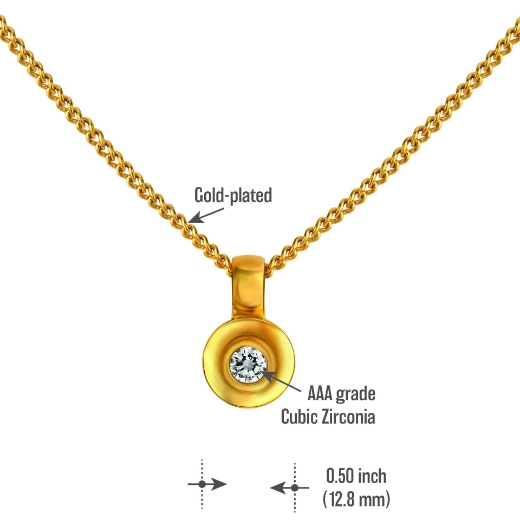 round bezel necklace measurement