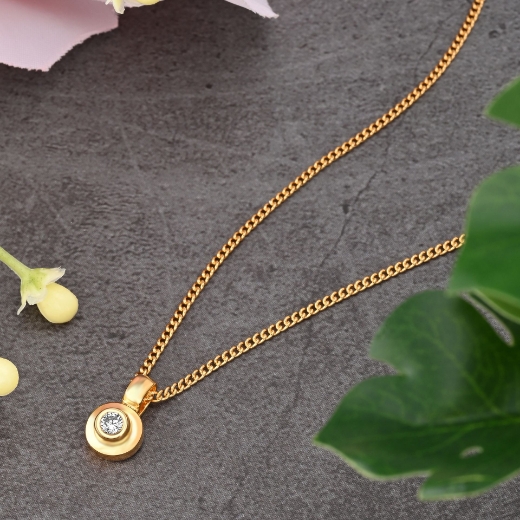 cz bezel necklace
