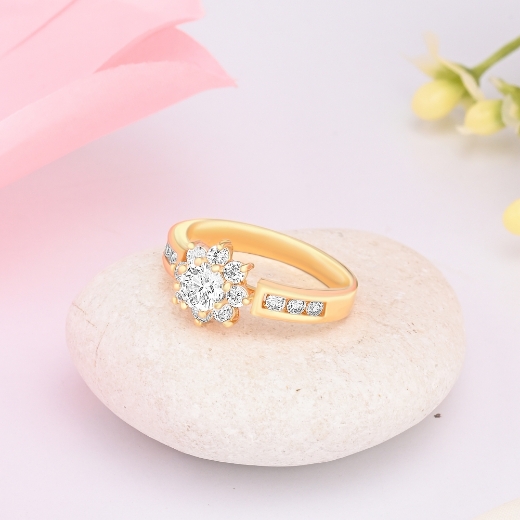 cz ring flower