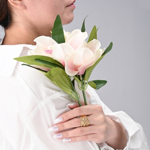 wide cz layer ring for women
