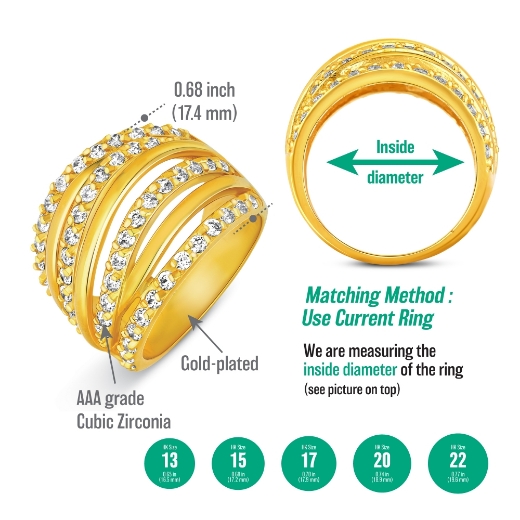 cz layered ring measurement