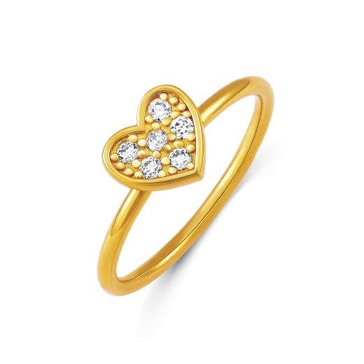 heart ring gold plated