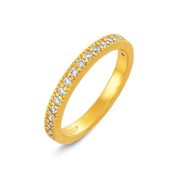 Show details for Eternity Ring Stackable Gold Plated Eternity Ring Stackable